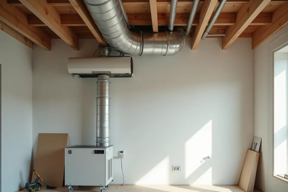 installation av ventilationssystem i ett hus