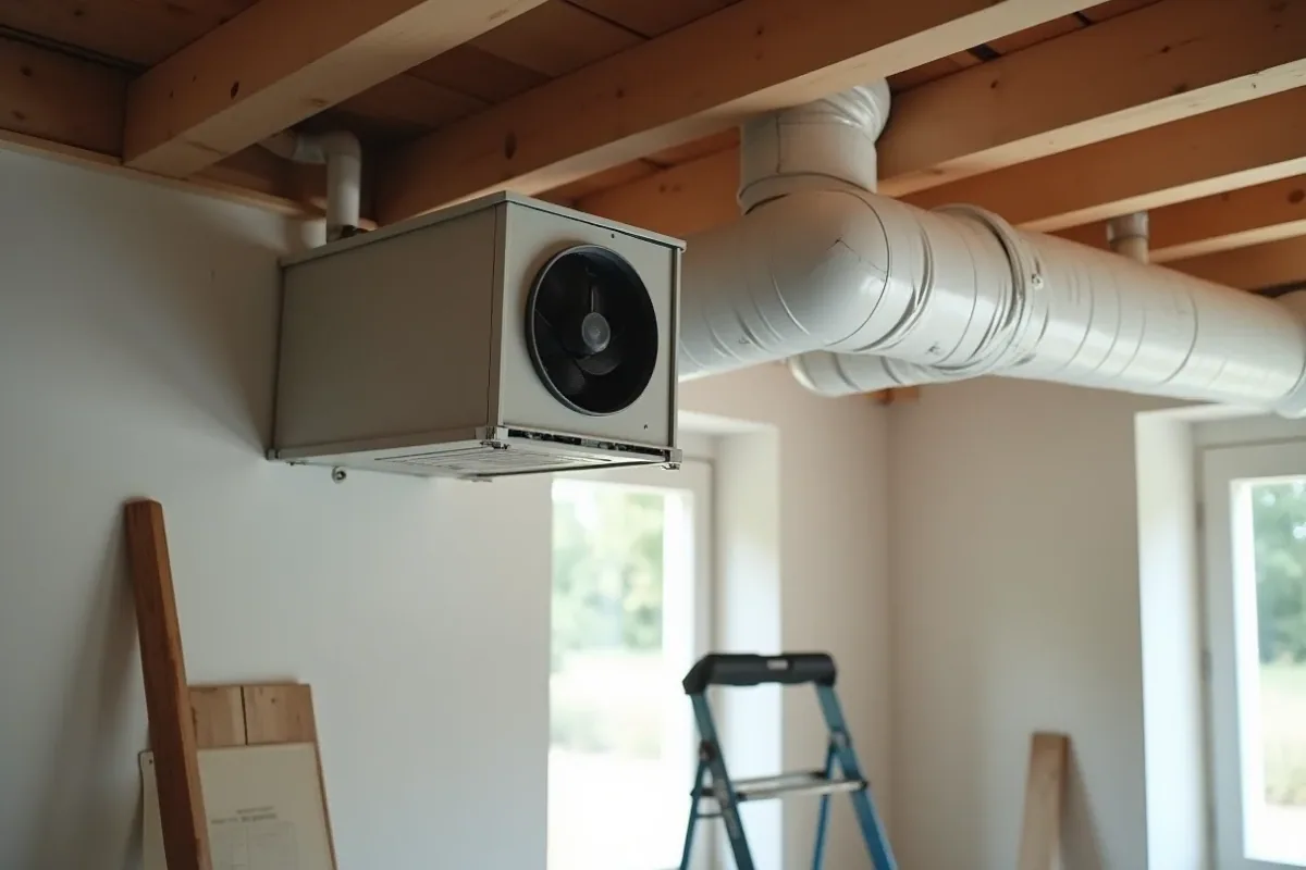 installation av ventilationssystem i ett hus