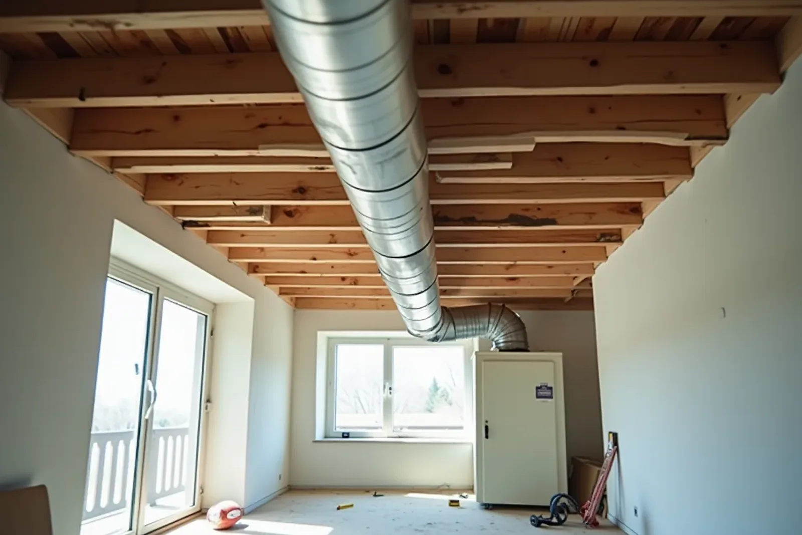 installation av ventilationssystem i ett hus