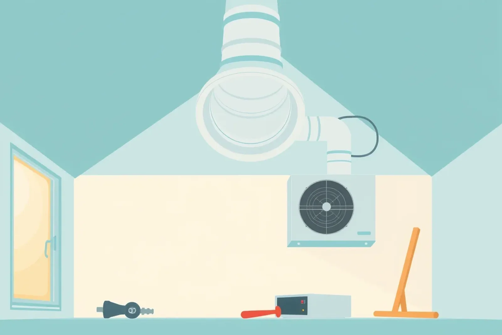installation av ventilationssystem i ett hus