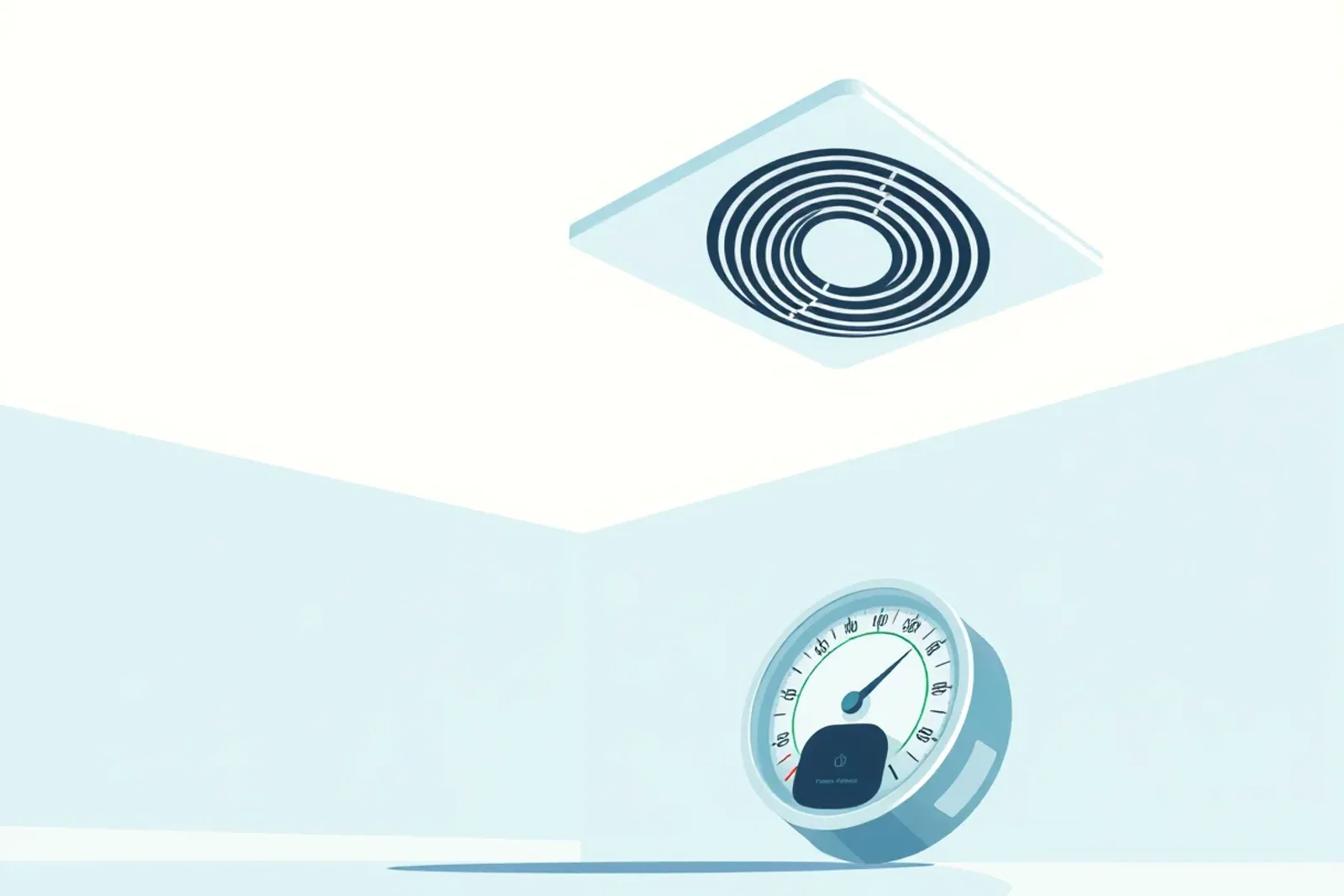 mätinstrument vid en OVK-besiktning av ett ventilationsdon