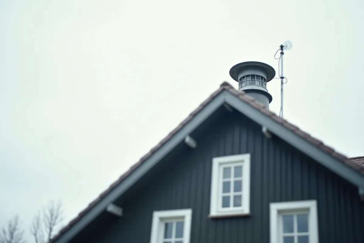 takventilation på ett hus