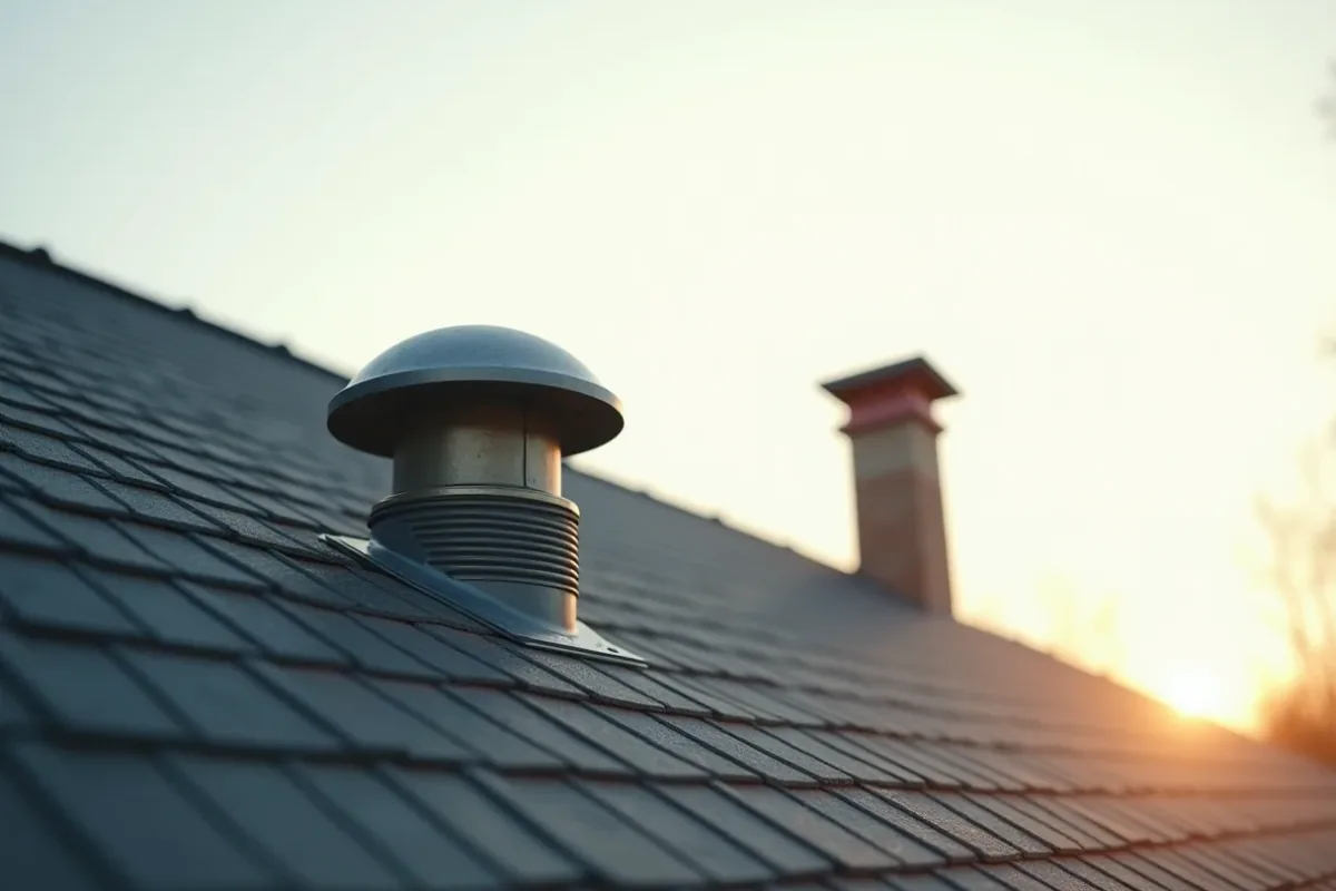 takventilation på ett hus