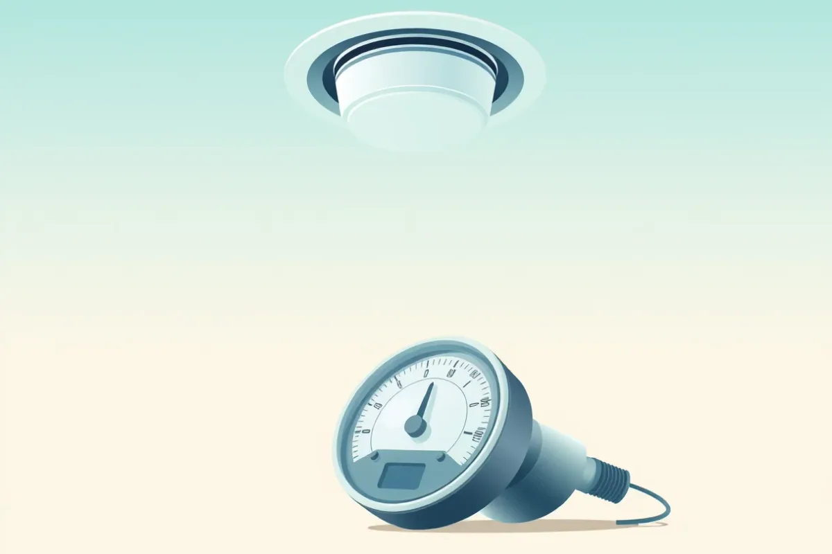 mätinstrument vid en OVK-besiktning av ett ventilationsdon
