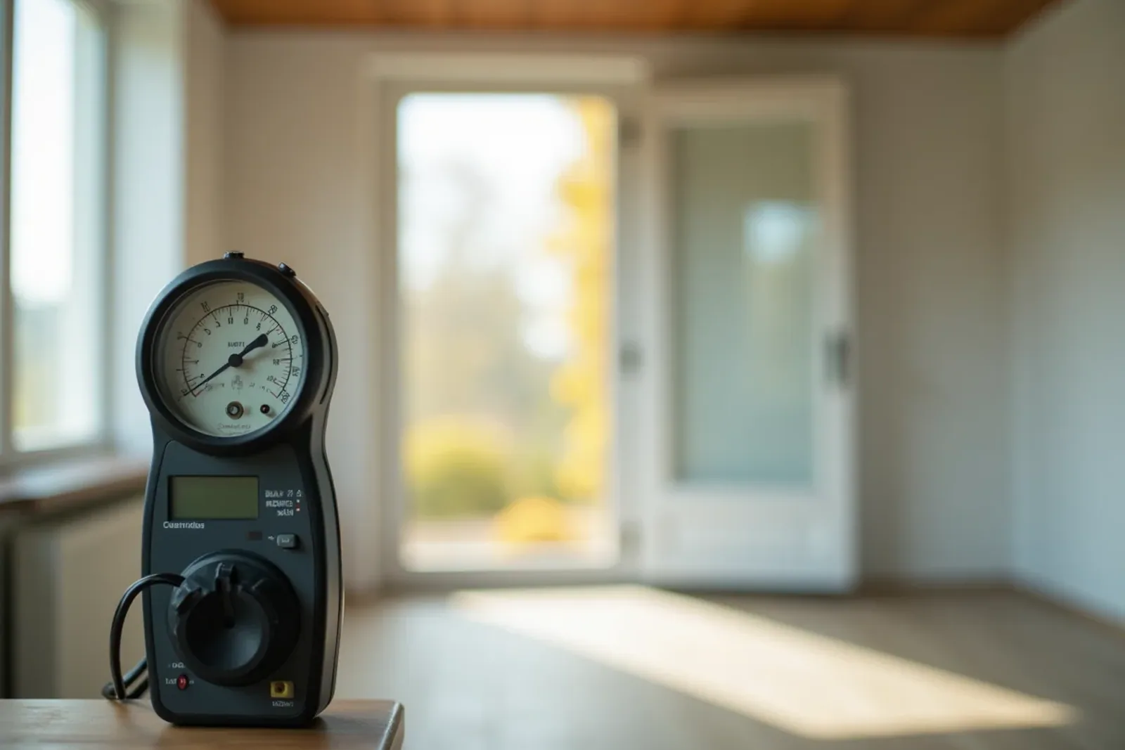 mätinstrument vid en OVK-besiktning av ett ventilationsdon