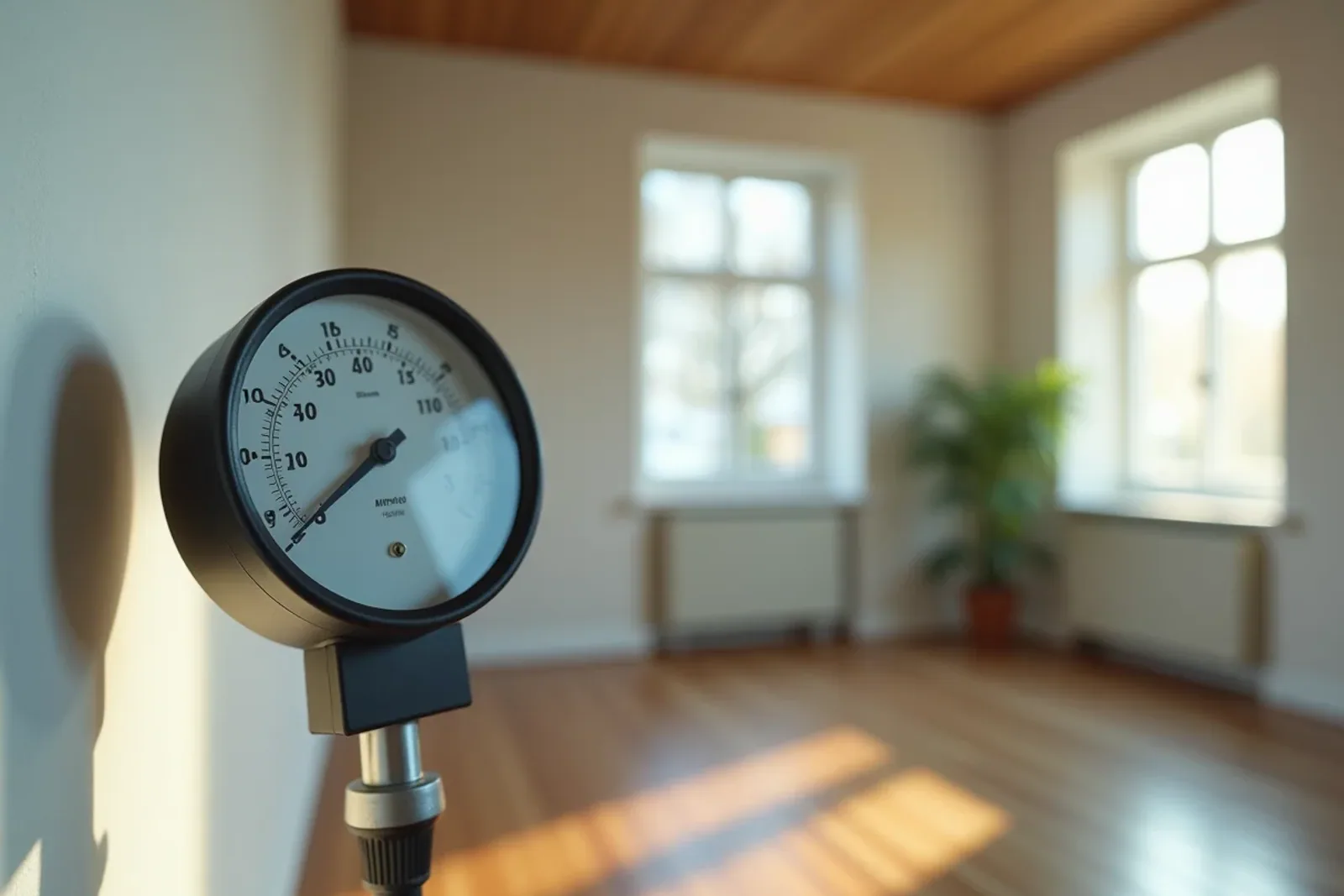 mätinstrument vid en OVK-besiktning av ett ventilationsdon