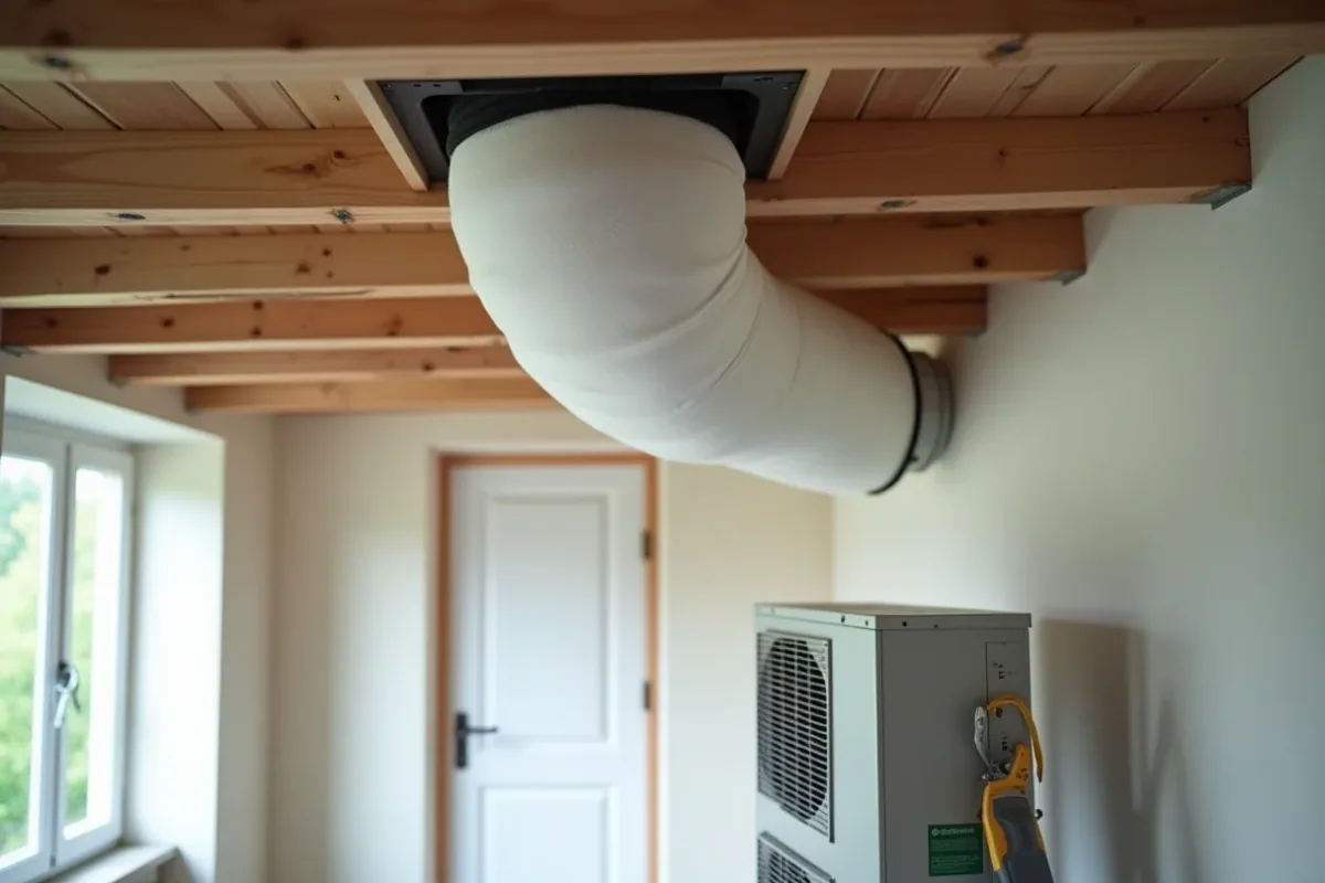 installation av ventilationssystem i ett hus