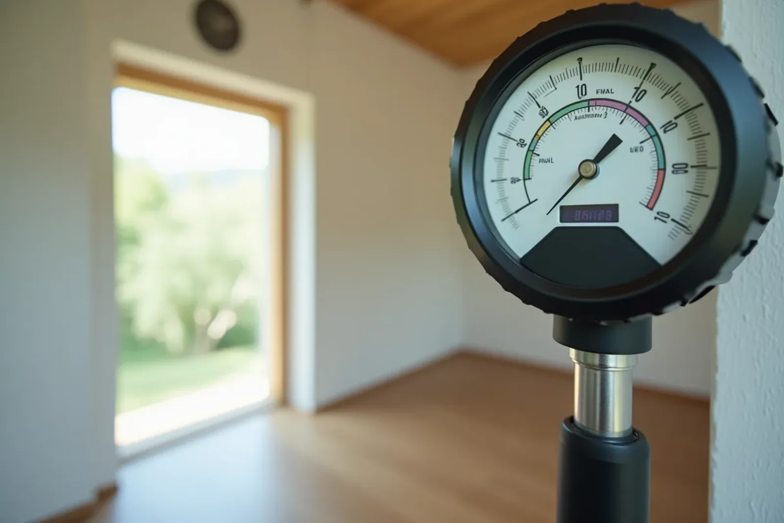 mätinstrument vid en OVK-besiktning av ett ventilationsdon