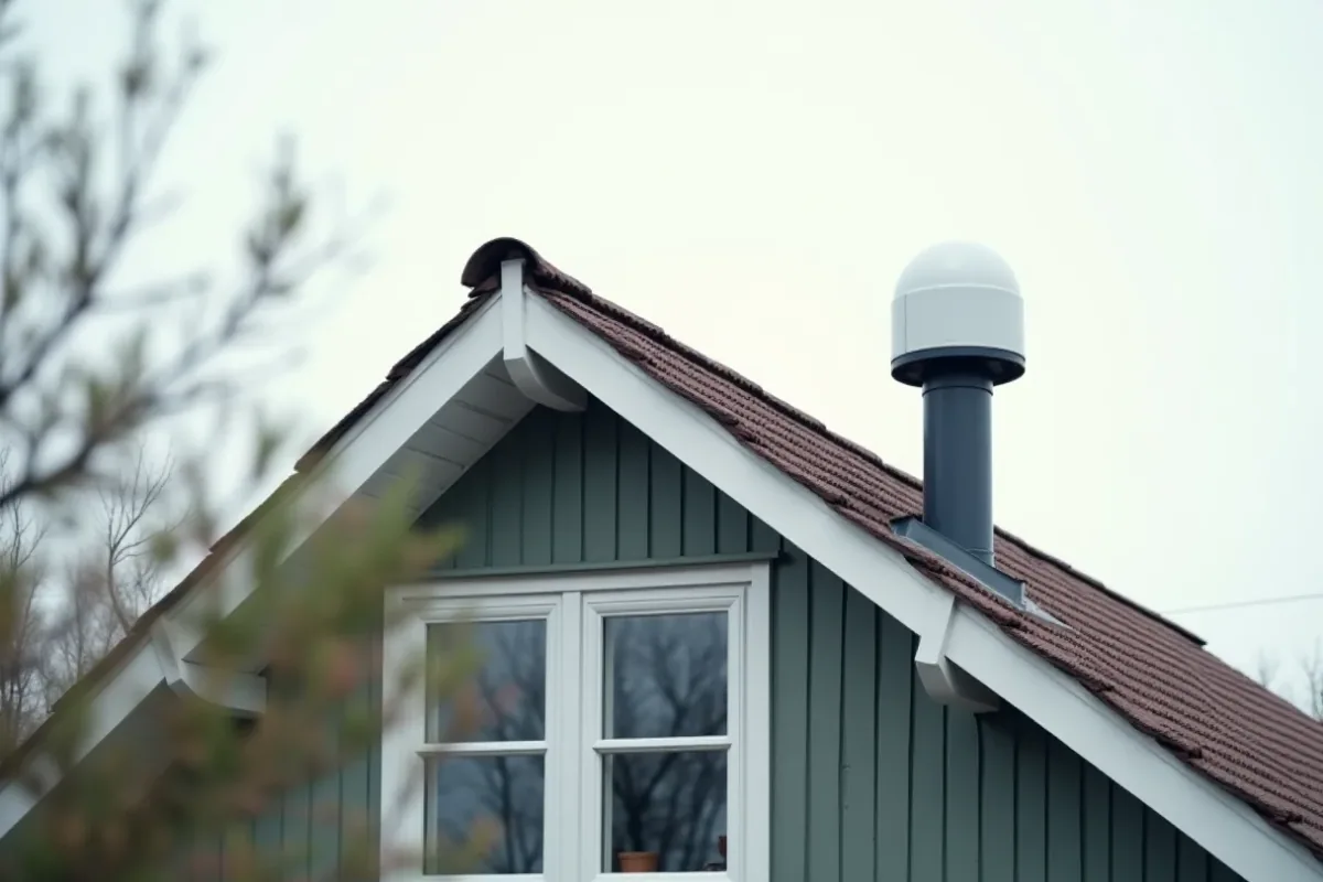 takventilation på ett hus