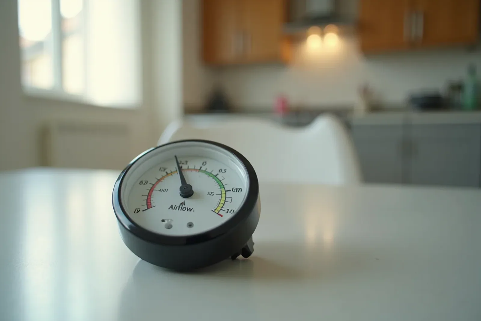 mätinstrument vid en OVK-besiktning av ett ventilationsdon