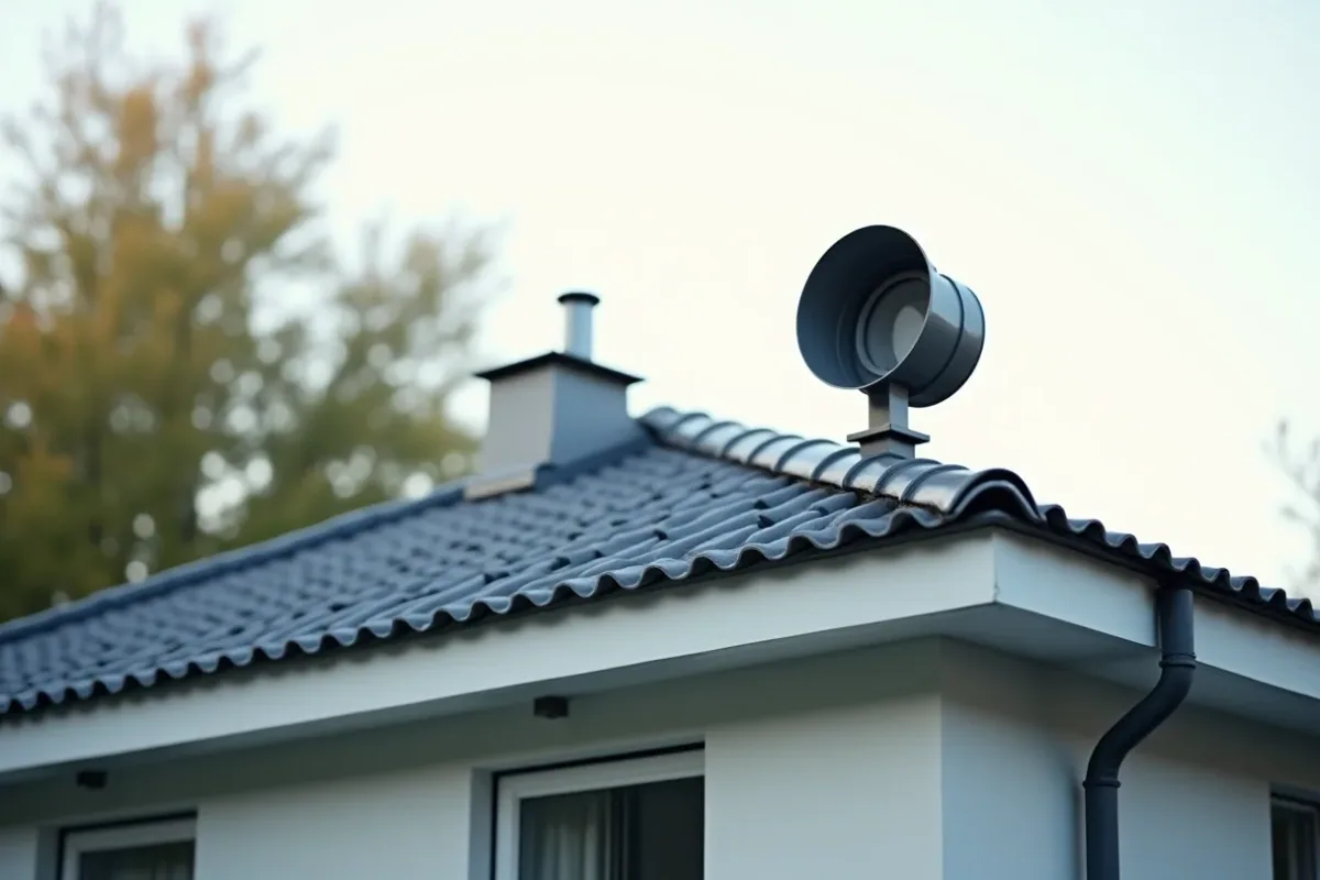 takventilation på ett hus