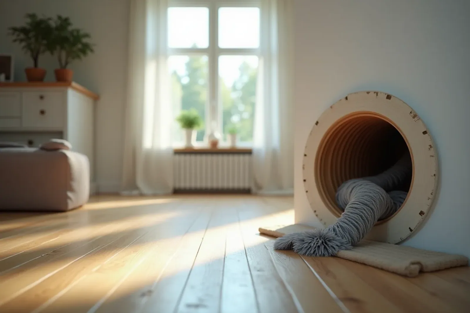rengöring av ventilationskanaler med borste