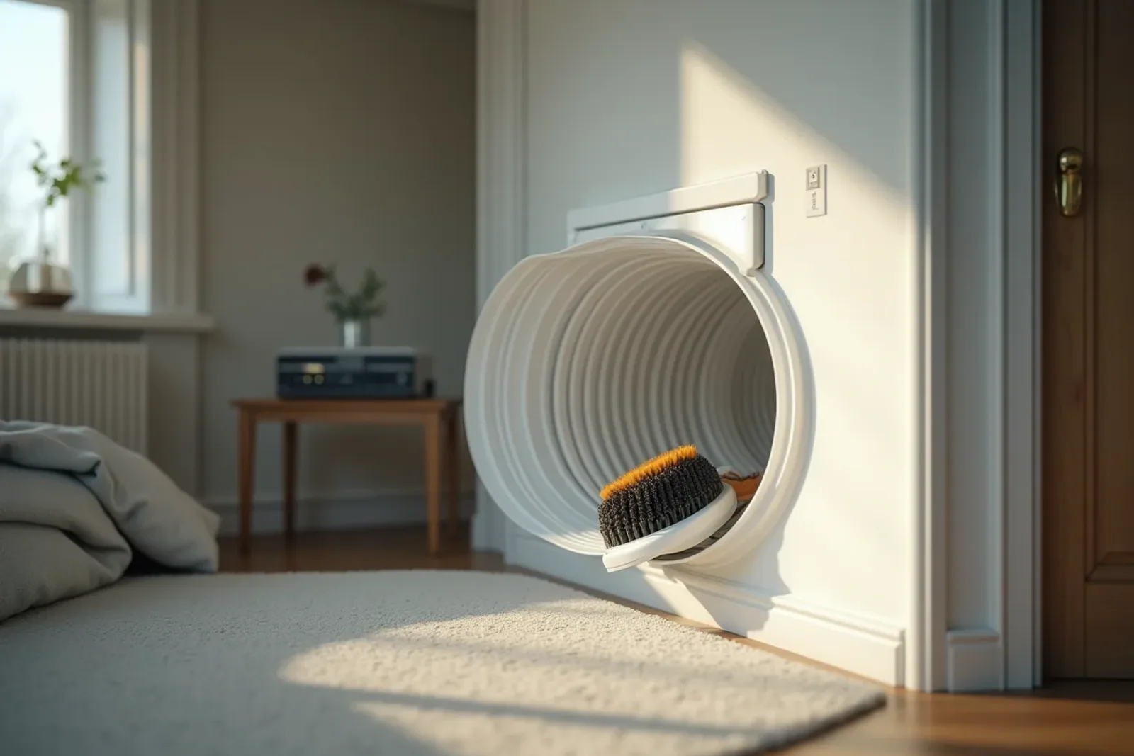 rengöring av ventilationskanaler med borste