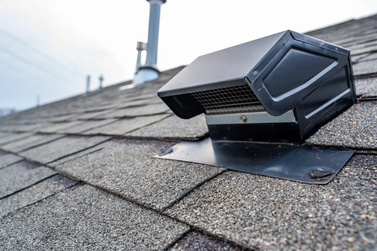 takventilation på ett hus
